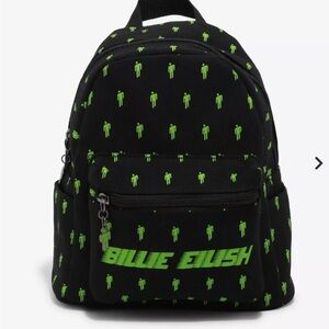 Hot Topic Black and Green Billie Eilish mini backpack